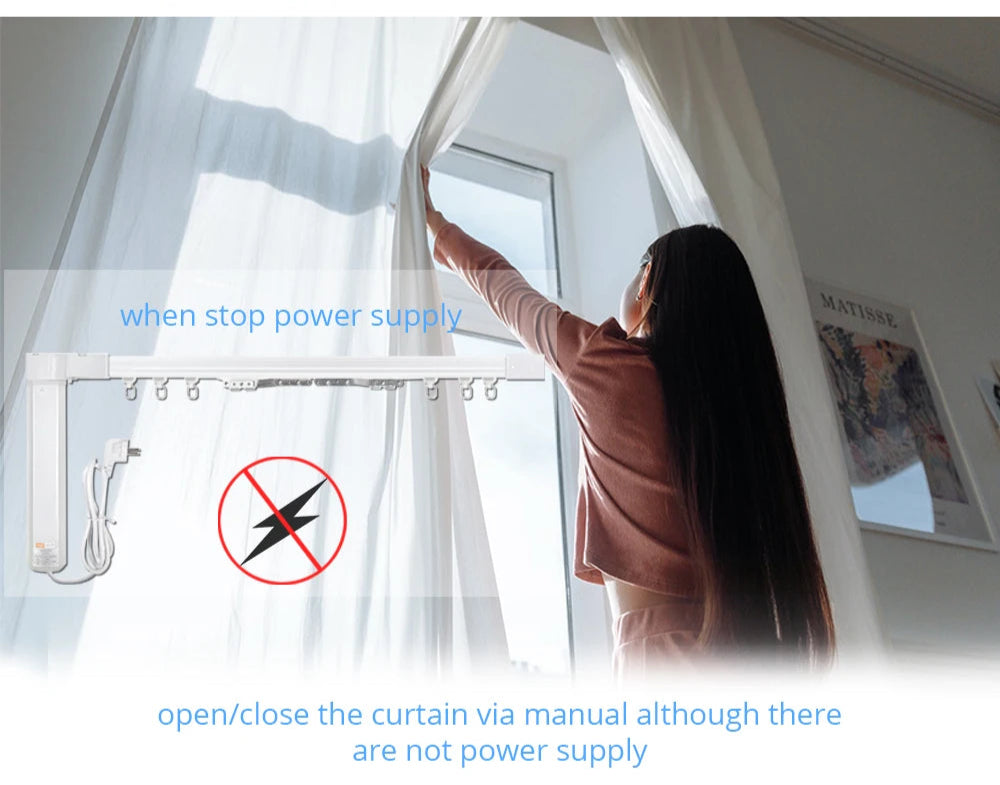 Transform Your Home with the Zemismart WiFi Curtain Motor - Smart Life Compatible Electric Curtain Track with Voice Control and RF Remote