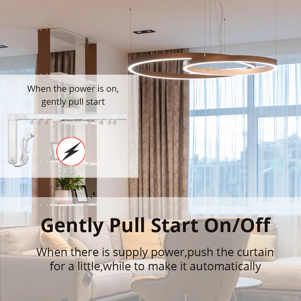 Transform Your Home with the Zemismart WiFi Curtain Motor - Smart Life Compatible Electric Curtain Track with Voice Control and RF Remote